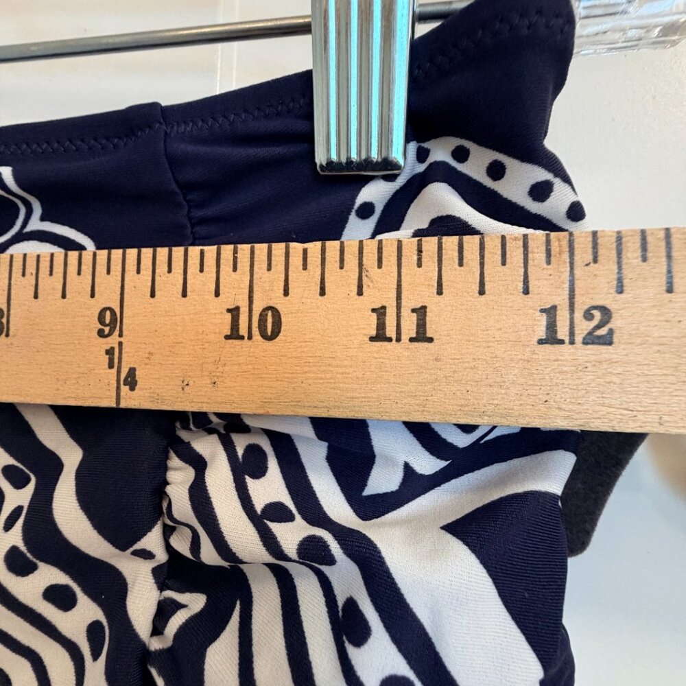 Aerie High Waisted Bikini Set Navy White Cutout Ring Top Size M - Picture 4 of 12
